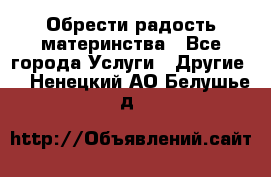 Обрести радость материнства - Все города Услуги » Другие   . Ненецкий АО,Белушье д.